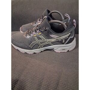 Asics‎ Gel Venture 8 Shoes Black Purple Womens Size 10 Running Sneakers 1012A708